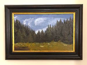 lot 128R image: BR1 - Original Tree-Lined Landscape Painting