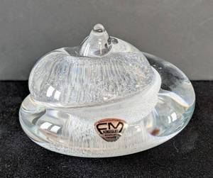 lot 246 image: MB - Konstglas Ronneby Sweden Hand-Sculptured Paperweight