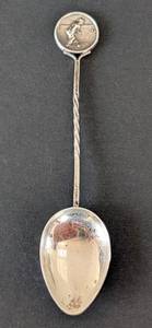 lot 386 image: MB - Antique Tiffany & Co Sterling Silver Sporting Theme Souvenir Spoon