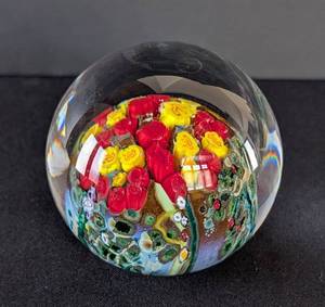 lot 398 image: MB - Shawn Messenger Handblown Art Glass Paperweight