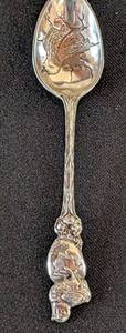 lot 148D image: Sterling Silver Spoon - Vintage English Bird Motif