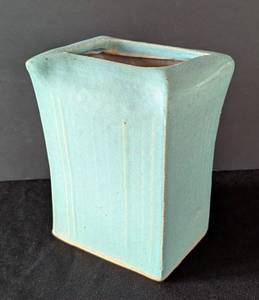 lot 464 image: MB - Kyle Clayton Osvog Turquoise Handcrafted Ceramic Vase