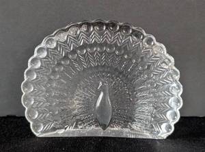 lot 507 image: MB - Baccarat Crystal Peacock Centerpiece Dish, Made in France