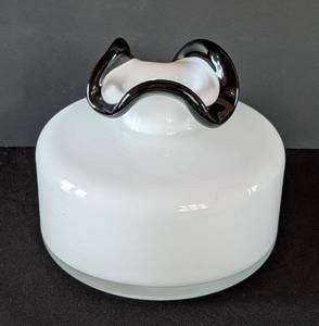 lot 531 image: MB - Art Glass Vase - Black & White