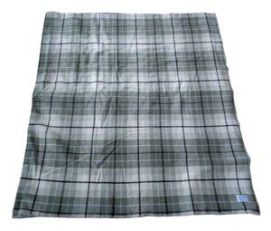 lot 574 image: MB - Coming Home Wool Blanket 84 x 92 Green Plaid