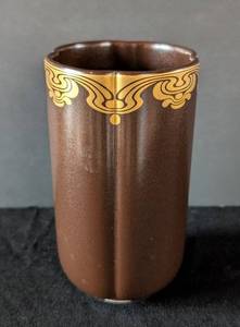 lot 579 image: HW - Vintage Rosenthal Studio-Line Vase - Art Nouveau Brown & Gold