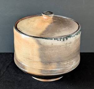 lot 585 image: HW - Glazed Stoneware Lidded Bowl