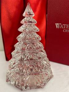 lot 47C image: LR - Waterford Crystal Christmas Tree Large 6.5-inch Lead Crystal