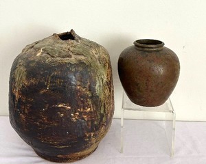 lot 103C image: LR - Artisan Ceramic Vases (Lot of 2)