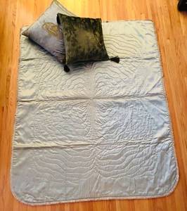 lot 121C image: DR - Calin Comforts New York 56 x 70 Satin-Top Velvet-Back Throw Blanket