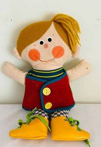 lot 170C image: DR - Vintage Playskool Dapper Dan Teaching Doll, 1970s