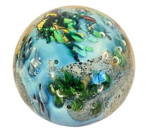 lot 176C image: LR - Artisan Handblown Art Glass Paperweight, Signed