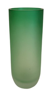 lot 177C image: MB -Gradient Green Glass Vase, Made in Poland