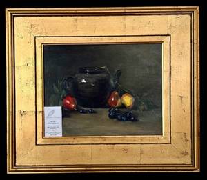 lot 65H image: DR - Bonnie Huntley - First Fruits Still Life Oil