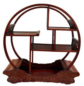 lot 181H image: LR - Vintage Chinese Hogmu Circular Display Stand
