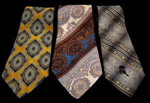 lot 287H image: MB - Dumont, Young & Quinlan Vintage Ties - Assorted Patterns