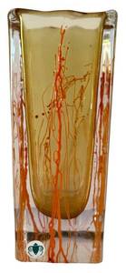 lot 365H image: DR - Beranek Hand-Blown Czech Glass Vase by Ales Valner
