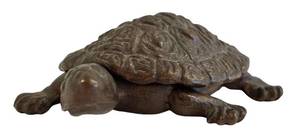 lot 568H image: DR - Brass Tortoise-Shaped Hinged Trinket Box