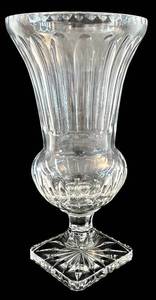 lot 427H image: LR - Godinger Shannon Crystal Vase - 14in Tall, 24% Lead, Boxed, Slovakia