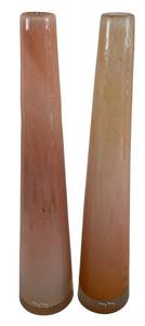 lot 607HH image: DR - Pair of Henry Dean Glass Vases