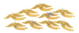 lot 608H image: DR - Peter Lupori Angel Wing Ornament - 2003 College of St. Catherine Alumnae Association (Lot of 9)