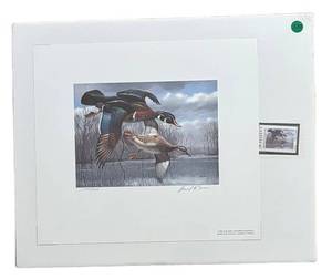 lot 125R image: BR1 - David Maass Wood Ducks Limited Edition Unframed Print