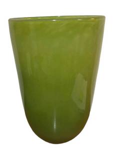 lot 228R image: BR1 - Henry Dean Hand Blown Green Glass Vase