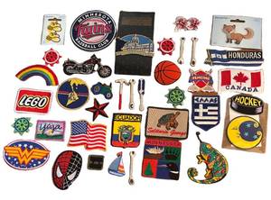 lot 237R image: BR1 - Vintage Patch Collection - Minnesota Twins, LEGO, USA Flag, Canada, Ecuador, Greece, Spiderman and More