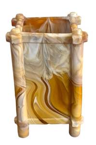lot 274R image: BR1 - Vintage Slag Glass Spill Vase