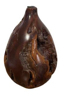 lot 351R image: BR1 - Hand Crafted Carved Burled Wooden Vase