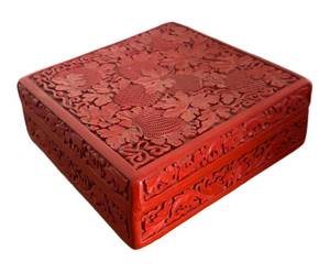 lot 445R image: MB -Chinese Cinnabar Lacquer Trinket Box