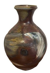 lot 346R image: BR1 - Limited Edition Richard Bresnahan Forward Ever Forward Pottery Vase