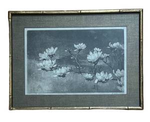 lot 460R image: BR1 - R. Albrecht Magnolia Print - Framed Botanical Artwork