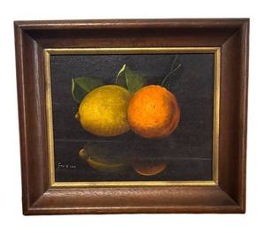 lot 479R image: MB - Antonio Gusini Lemon & Orange Still Life Print