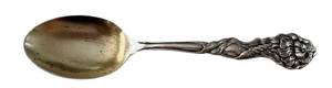 lot 59K image: DC1 - Wheeler Antique  Sterling Silver Spoon - Floral Handle