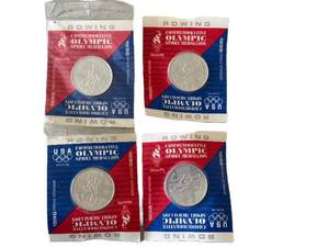 lot 61D image: LR - 1996 Atlanta Olympic Rowing Commemorative Medallions (4-Pack) - Doubloons