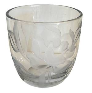 lot 79D image: DR - Franz Grosz Signed Sand-Etched Glass Vase - Art Deco, Vintage 1940s-50s