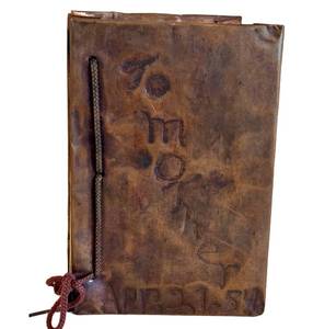 lot 84D image: Notebook Cover - Vintage Handmade Metal, 1954