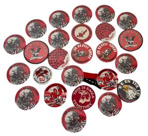 lot 106D image: DC1 - Eden Prairie Eagles Pinbacks - Vintage High School Homecoming Collectibles
