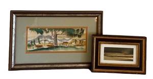 lot 317C image: DR - Rummelhoff Recent Works - Watercolors Fire on the Plain