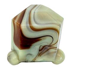 lot 139D image: Slag Glass Lighter Component - Vintage 1930s Cigarette Lighter Set, 3 in