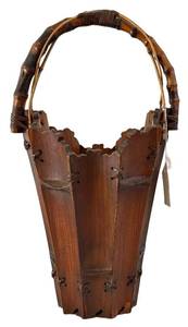 lot 362H image: DR - Vintage Japanese Hanakago Ikebana Bamboo Basket