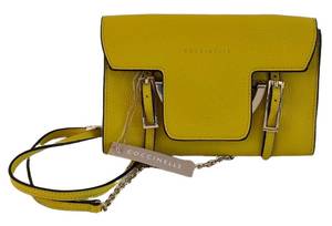 lot 77H image: LR - Coccinelle Yellow Leather Crossbody Bag - New with Tags