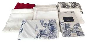 lot 444A image: LR - Spaude Blue Italian Tablecloth - 70 in Round Linen