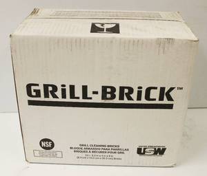 Grill-Brick NSF Commercial Grill Cleaner Bricks, Case Of 12 Bricks, Each Measures 8X4X3.5