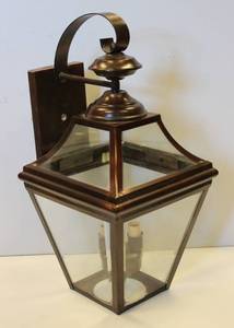 Classic Light Bronze Finish Wall Lantern 18 Inch Long X 9 Inch Wide