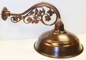 Oiled bronze Quorum outdoor wall sconce  28 Inch Long X 17 Inch Dome Diameter