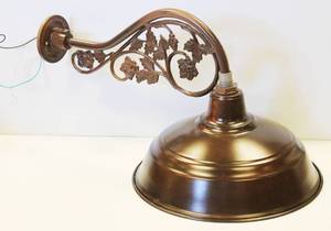 Oiled bronze Quorum outdoor wall sconce  28 Inch Long X 17 Inch Dome Diameter