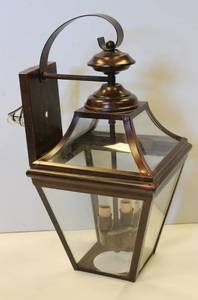 Classic Light Bronze Finish Wall Lantern 18 Inch Long X 9 Inch Wide