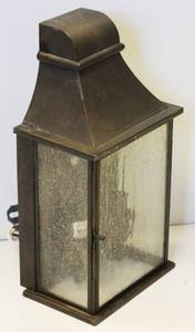 Traditional, Rustic Wall-Mounted Lantern With Distinct Rooftop Silhouette 10 Long X 5 Wide X 4 Deep